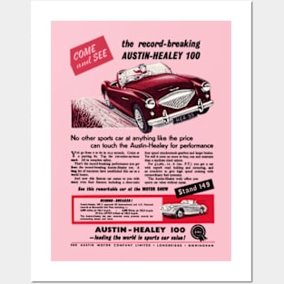 AUSTIN HEALEY 100 - advert Posters and Art